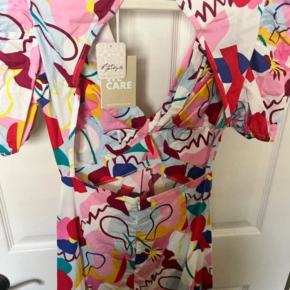 Free People Colorful Abstract Backless Dress - Picture 5 of 11